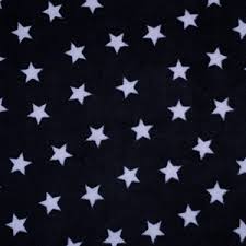 Printed Antipil Polar Fleece Black Background Stars Empress Mills