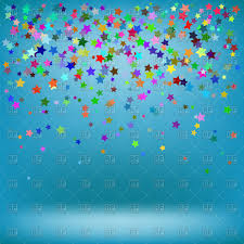 Falling Colorful Stars Background Stock Vector Image