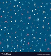 Seamless Pattern Of Stars On Dark Blue Background