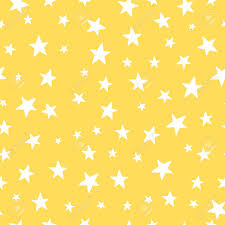 Cute Yellow Vector Stars Seamless Pattern Nursery Background